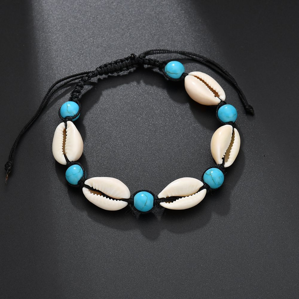 

Accessories Ocean Pine Beads Friendship Bracelet Manual Weave Shell Bracelet Anklet Woman