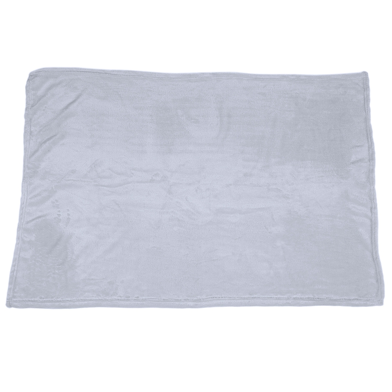 

70*100cm Sofa/air/bedding Throw Solid Color and Double Faced Travel Flannel Blanket grey, Gray