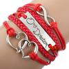 

Wholesale- handmade black I love One Direction 1D infinity charm bracelets and bangles jewelry gift items for women and men hy1018
