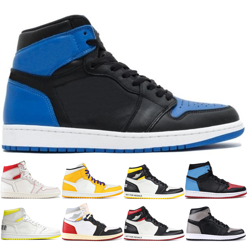 

New arrive Royal Blue men women basketball shoes UNC To Chicago Pine Green Court Purple Varsity Red mens sneaker trainers 36-46