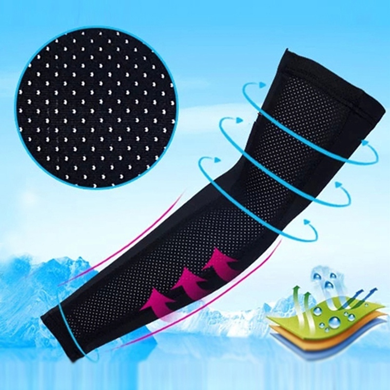 

1pc Elbow Support Pad Thin Anti-slip Breathable Elastic Sunshade Ice Silk Mesh Arm Cover Protector Outdoor Fitness Accessories, White