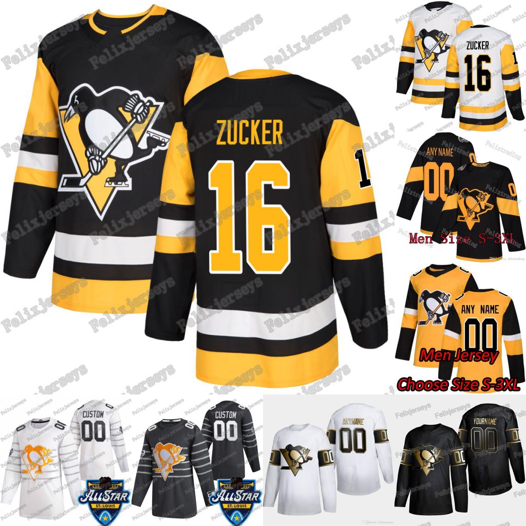 

16 Jason Zucker Pittsburgh Penguins 35 Tristan Jarry 58 Kris Letang Sidney Crosby Jake Guentzel Evgeni Malkin Phil Kessel Hockey Jerseys, White gold men: size s-3xl