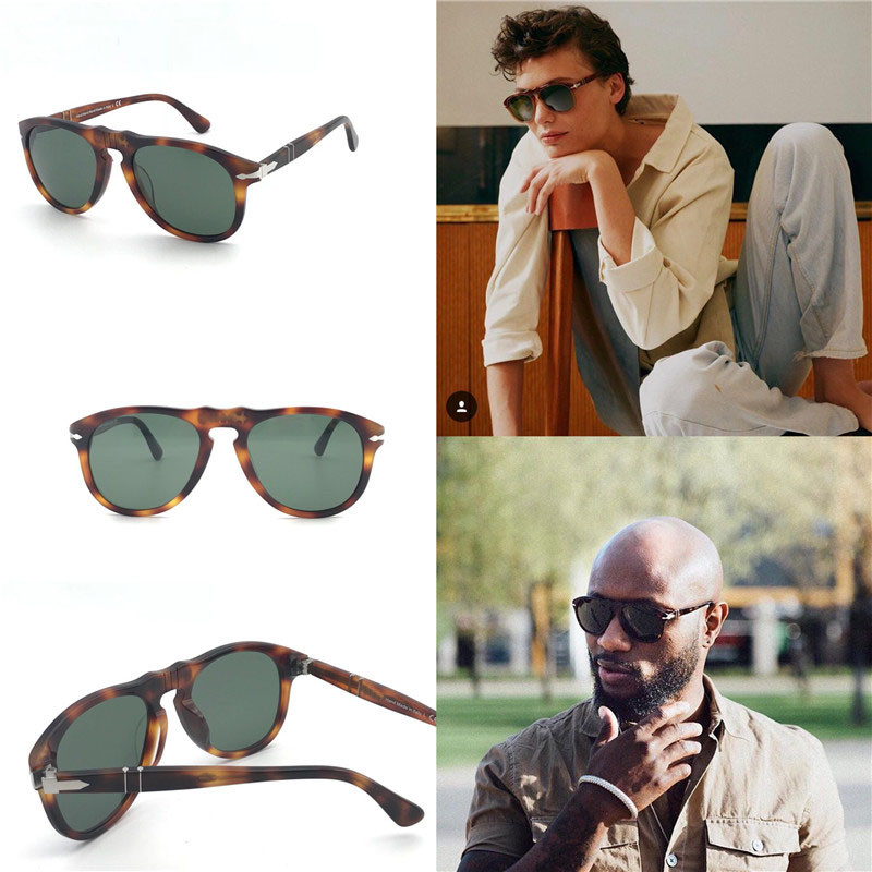 

Fashion design sunglasses 649 classic retro Pilot frame glass lens UV400 protection eyewear with leather case
