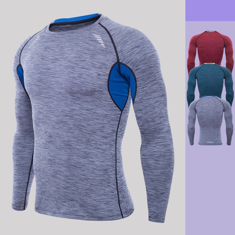 

Gym Clothig long sleev Fitnes Wear long Trainig Tops Slim Long T-Shirts Letr Print Tshirts Hom Rning Joge Activ shirts Brth Spring Clothi, Colour 3