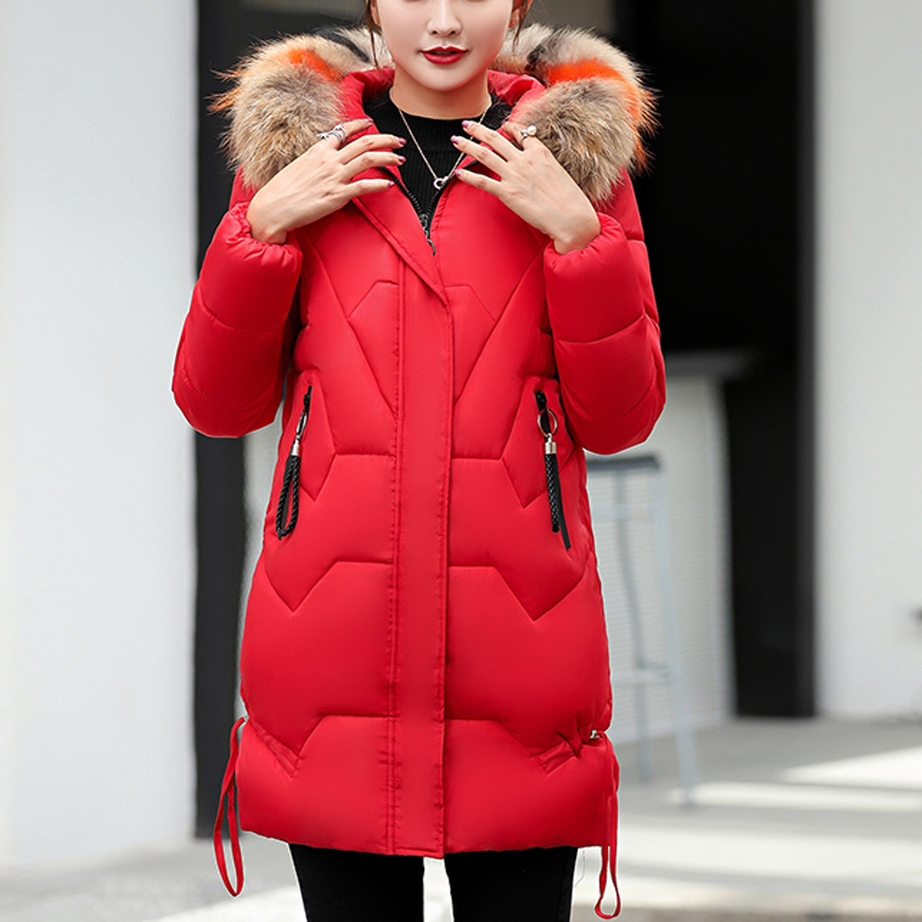 

Winter Jacket Women New parka 2019 Hooded Ladies Coats Female Parka Thick Cotton Padded Winter Female Slim Warm Long Coats #1016, Wh