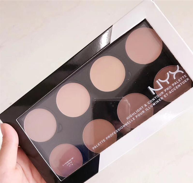 

Makeup Palettes NYX Highlighter &Contour 8 Shades Pro Face Powder Palette Foundation Concealer Contour Kit DHL fast delivery