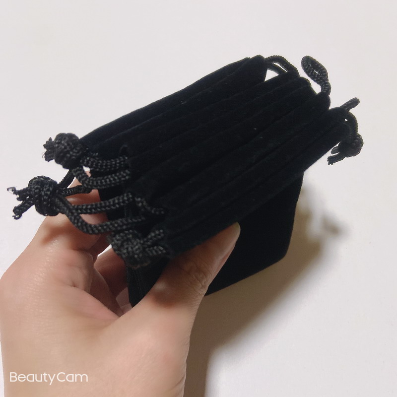 

12X10CM & 9X7CM black velvet dust bag fashion packing bag C VIP package string bag for Jewelry Gift Wholesale