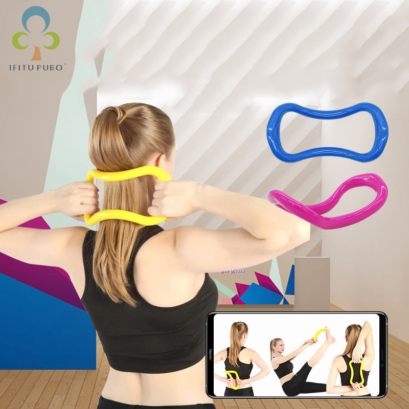 

1Pcs Yoga ring magic circle yoga circle fascia stretch ring fitness aids Pilates YJN, Red