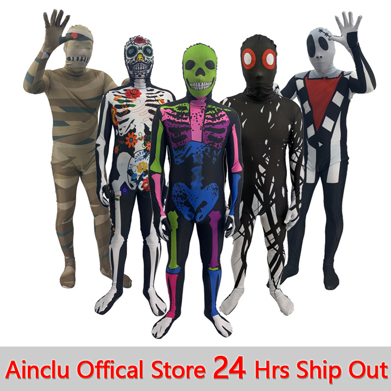 Adult Terror Elf Mask Halloween Scary Skull Horror Fancy Dress Costume Accessory