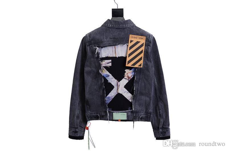 off white oil painting denim jacket