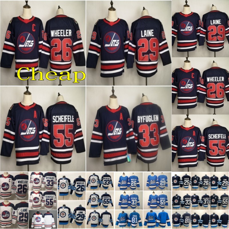 

2019 Heritage Classic Winnipeg Jets Jerseys 29 Patrik Laine 26 Blake Wheeler Dustin Byfuglien Mark Scheifele Paul Stastny Connor Hellebuyck, Black;red