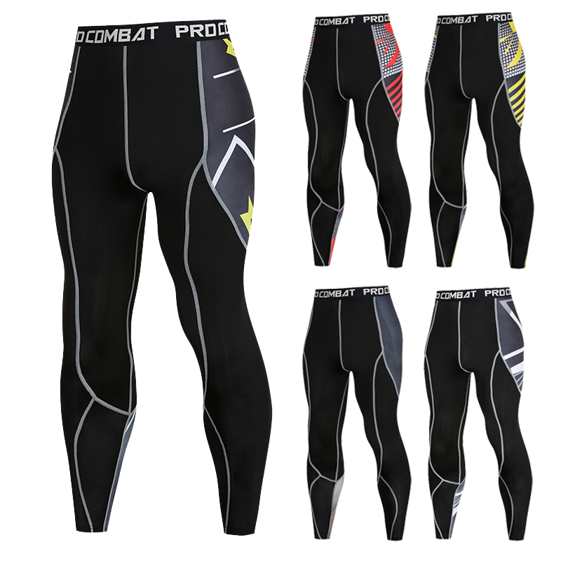 

men Compression pants running training pants fitness sports leggings gym jogging sports male yoga bottoms, Trousers