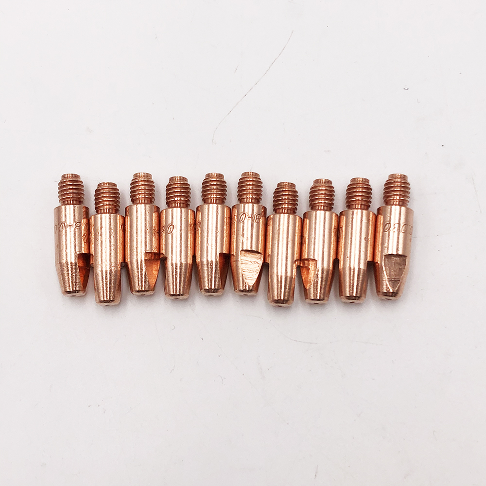 

10pcs M6x28mm 0.8 0.9 1.0 1.2 Mig Gun Mig Welder Mig Torch Consumables 24KD 25AK E-Cu Cucrzr Contact tip