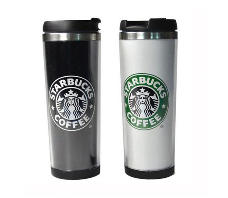 

Starbucks Cups 14oz 420ml Stainless Steel Mug Flexible Cups Coffee Tumblers Mug Tea Travelling Mugs Tea Wine Cups, White