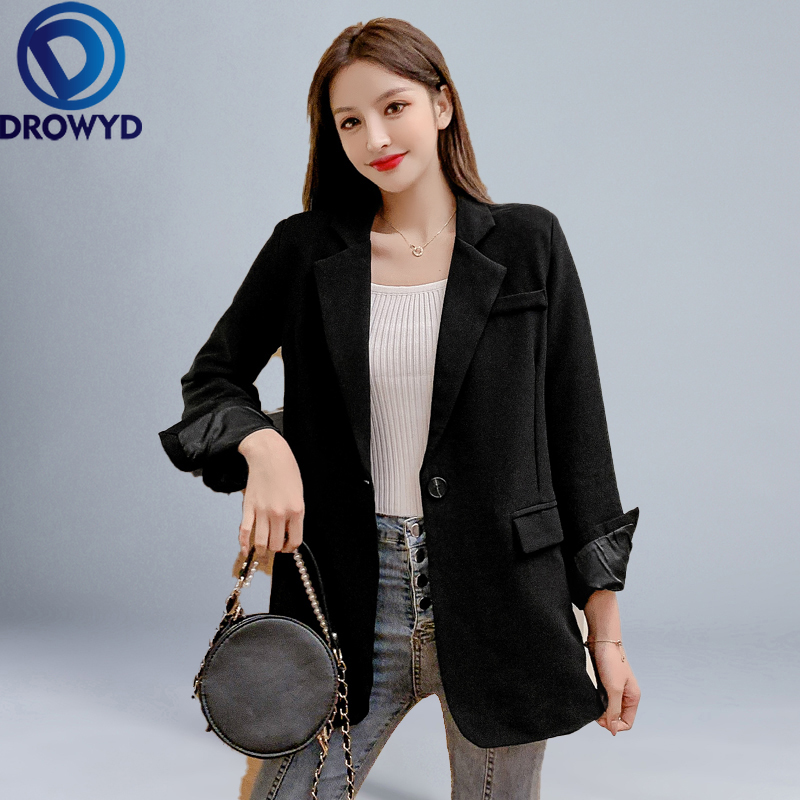 

Women Black Blazer 2020 New Formal Blazers Lady Office Work Suit Pockets Casual Jackets Coat Slim Thin Blazer Femme Pink Jackets