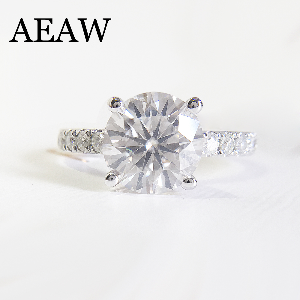 

1ct Brilliant Cut Engagement Ring Setting with Side Stone Heart& Cut Stunning Test Positive in 14K White Gold S200110