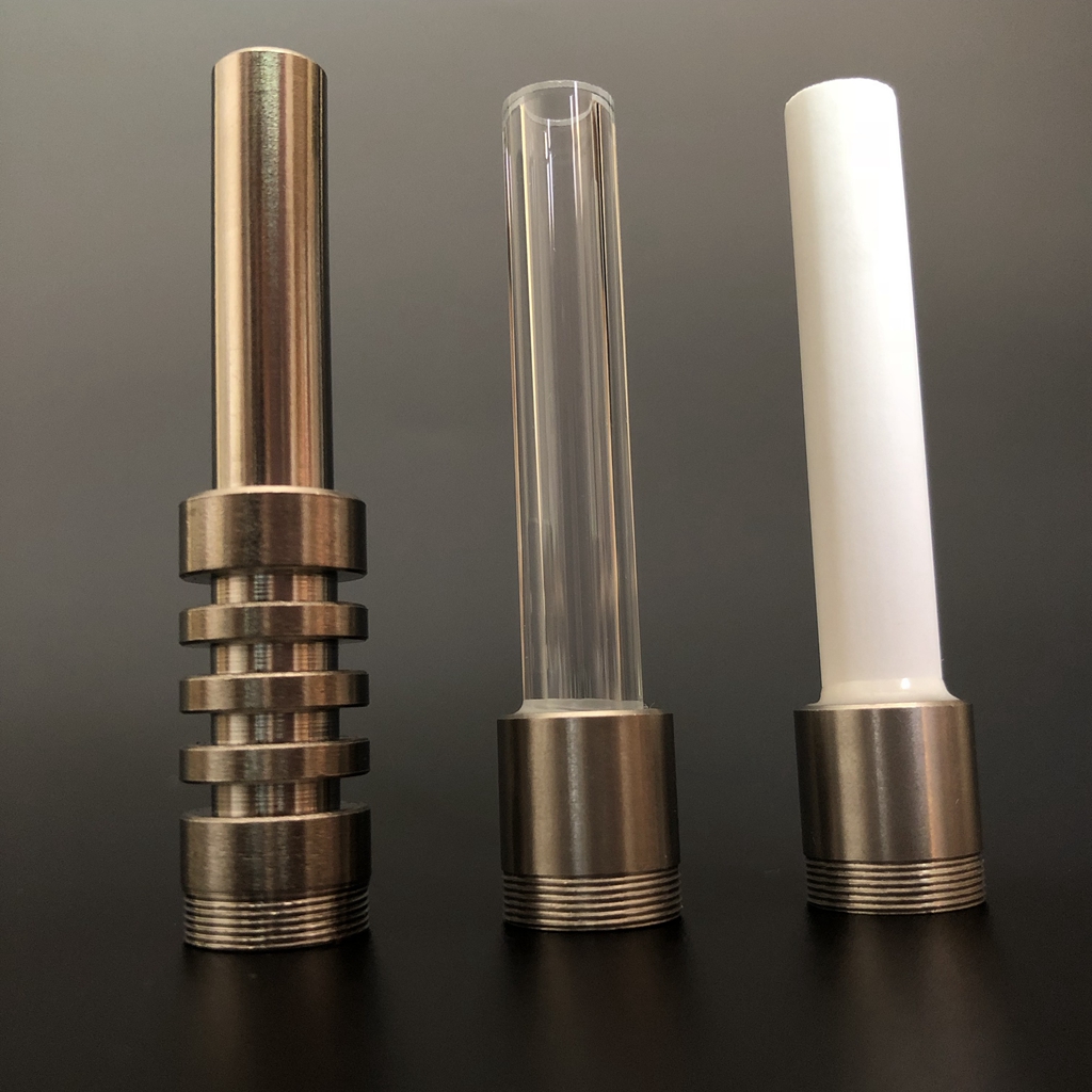 

DHL Free Thread Titanium Ceramic 510 Quartz Tips Nails Water Pipe Smoking Pipes Dab Rig Micro Nc Smoking Pipe Accessories