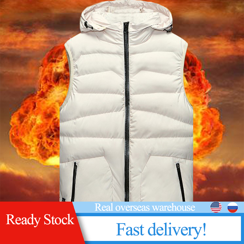 

Winter Outdoor Jackets Outdoor Camping Hiking USB Modes Warm USB Winter Intelligent Heated Warmer Vest Hooded Heating, Black