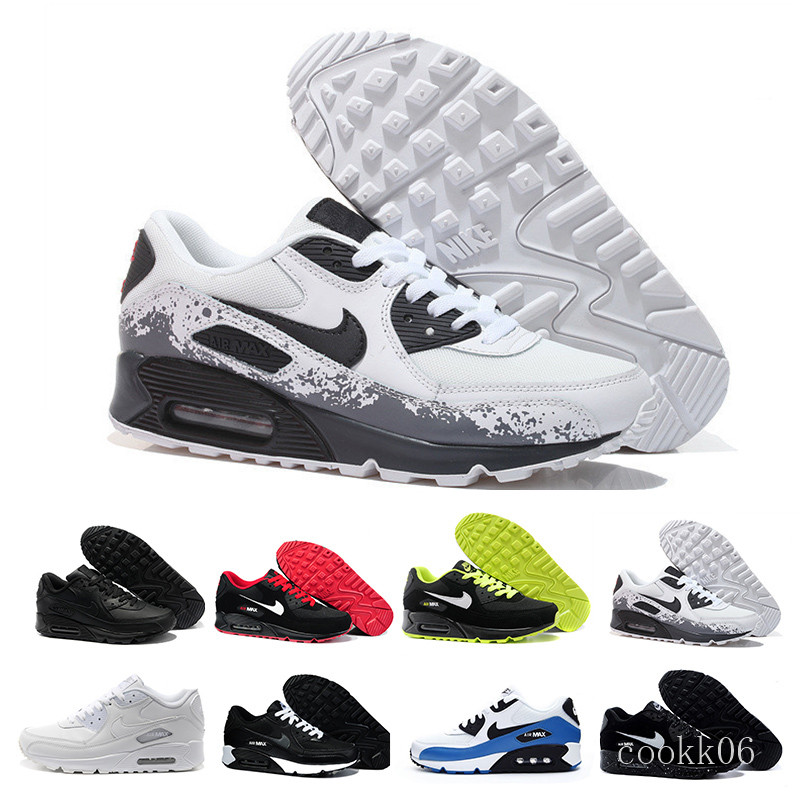 

High Quality Air Cushion 90 Casual Running Shoes Cheap Black White Red 90 Men Women Sneakers Classic Air90 Trainer Outdoor Sport