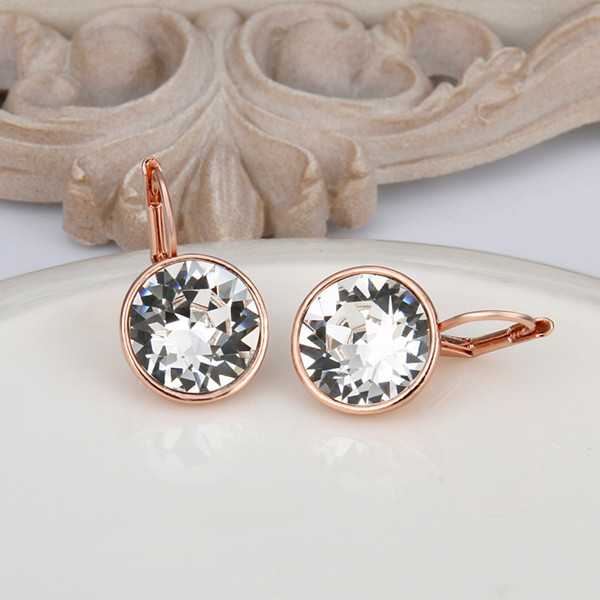 Boucles d'oreilles pendantes Top qualité plaqué or 18 carats éléments Swarovski boucles d'oreilles en cristal bijoux de mode livraison gratuite m