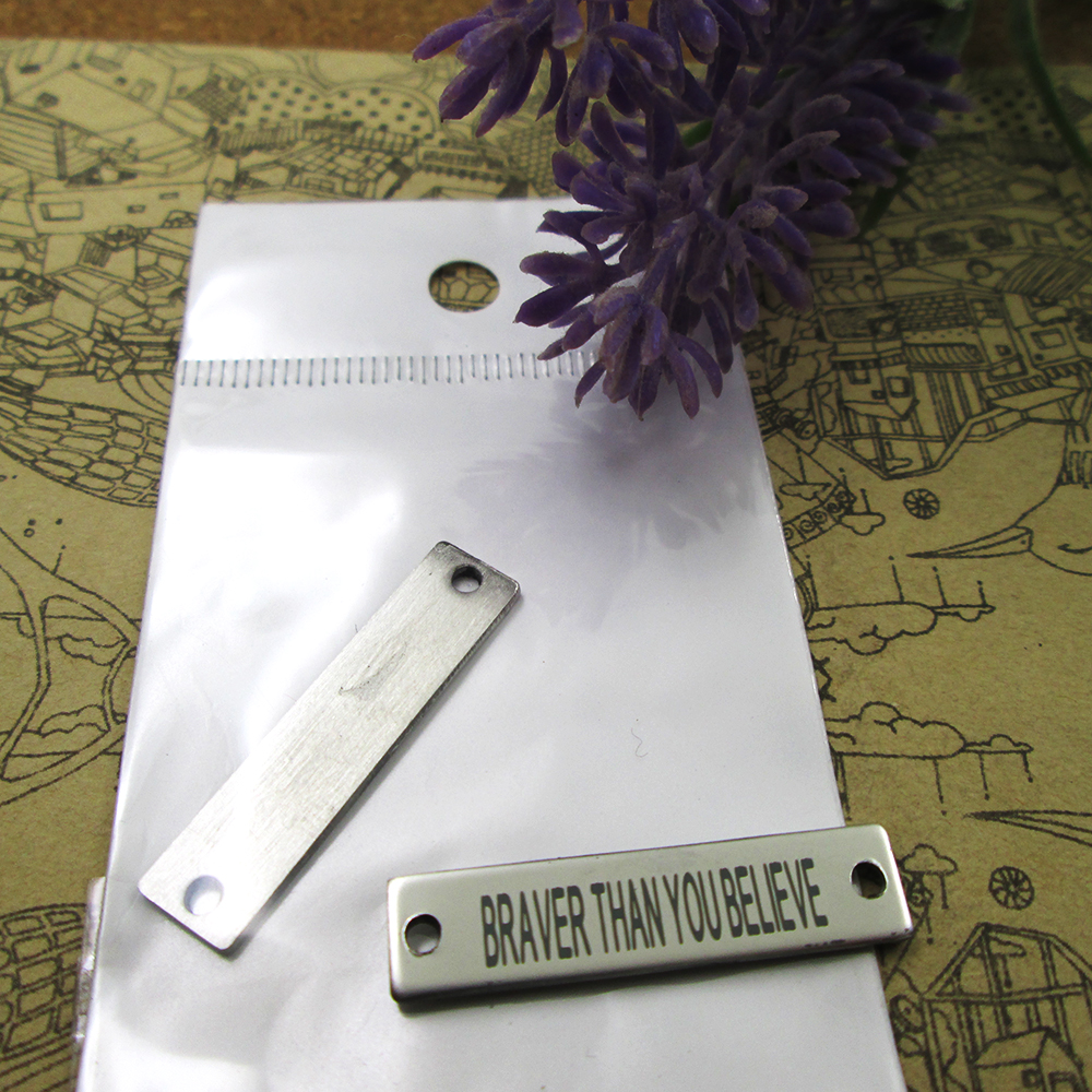 

40pcs--"Braver Than You Believe Connector"stainless steel charms more style for choosing DIY Charms pendants for necklace