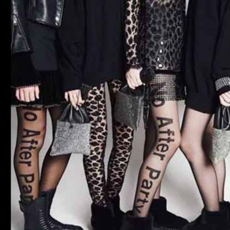 Designer Womens Sexy Stockings Girls Letter Women Bottoming Thin Pantyhose 2020 Fashion Party Stockings "No After Party" 2020 New Summe-image-540197510