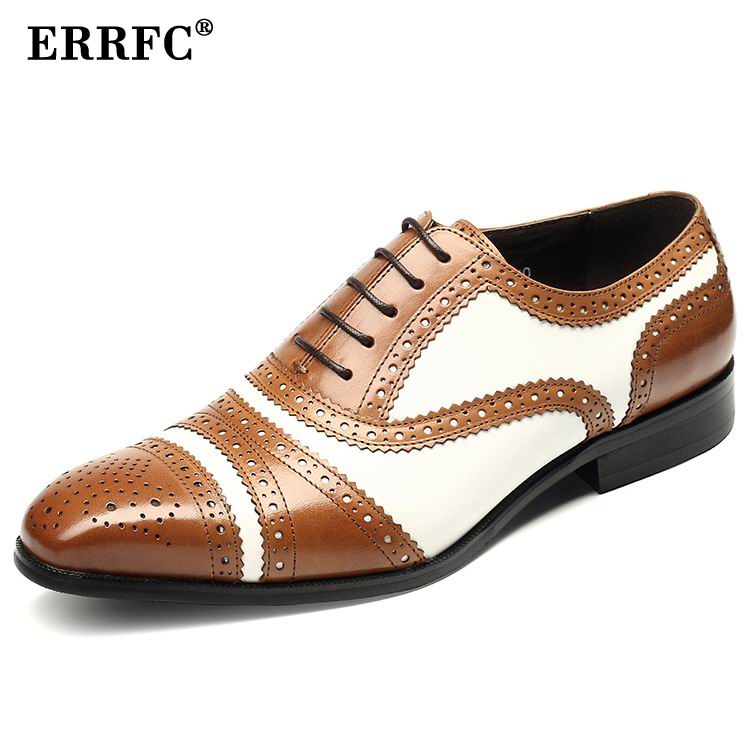 black and white brogues mens
