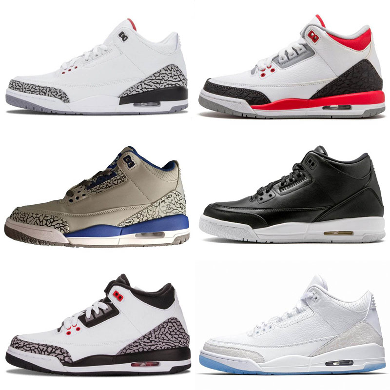 

Real Shot 3 III Wolf Grey Baby Kids Basketball Shoes Fire Red Black Cat White Cement Infrared Sport True blue Men Jumpman Sneakers shoes