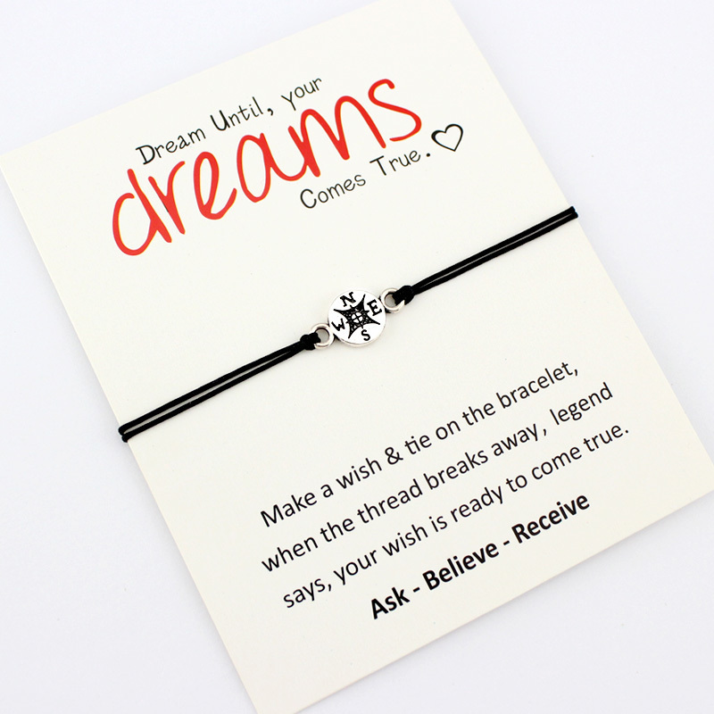 

Dream Make A Grandma Granddaughters Aunt Niece Mother Daughters Friends Christmas Gift Silver Compass Bracelets For Women