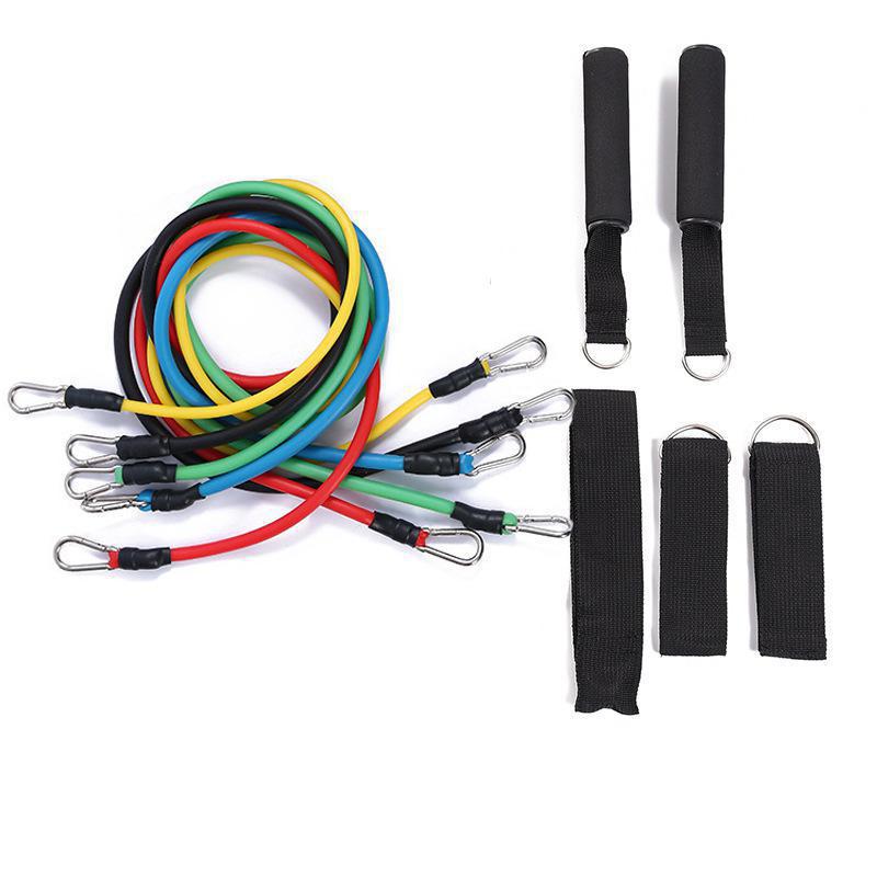 

Pull Rope Set Yoga Leg Training Rope Natural Tpe Elastic Yoga Pull Belt 11 Piece Set, Red