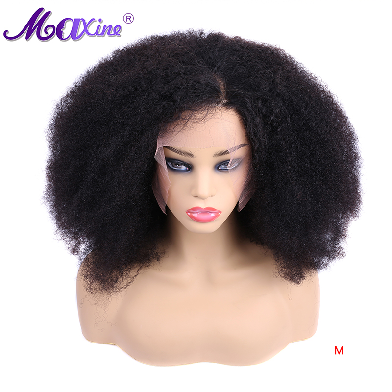 

Maxine Afro Kinky Curly Lace Front Wigs 10-24inch Brazilian 13*4 Lace Frontal Human Hair Wigs 150% Density Remy Hair, Natural color