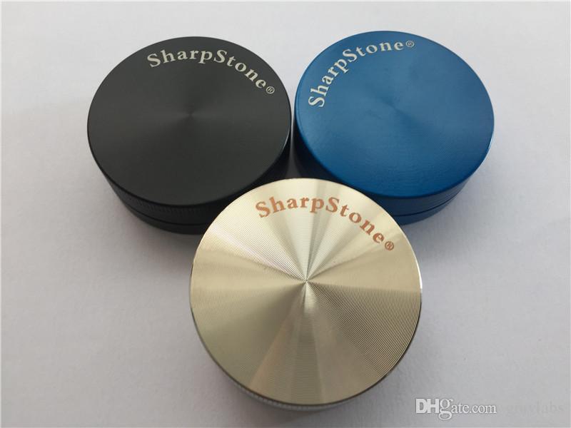 

CNC 2 Piece 50mm SharpStone Herb Grinder zicn Alloy 2 Parts Hard top Tobacco Grinder Sharp Stone Herb Grinders Diameter Smoke Grinder