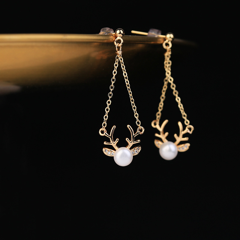 

Other 2021 Wholesale Natural Fresh Water White Pearl Geometric Drop Earring For Women Girl Wedding Gift Handmade Fine Jewelry