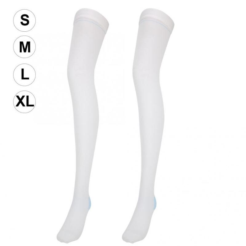 

1 Pair Compression Stockings Solid Color Pressure Varicose Vein Stocking Knee High Leg Support Stretch Stockings Pressure Socks, As pic