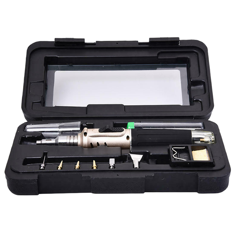 

New HS-1115K 10-In-1 Multifunction Gas Soldering Iron Case Set Lighter Spray Set Welding Equipment