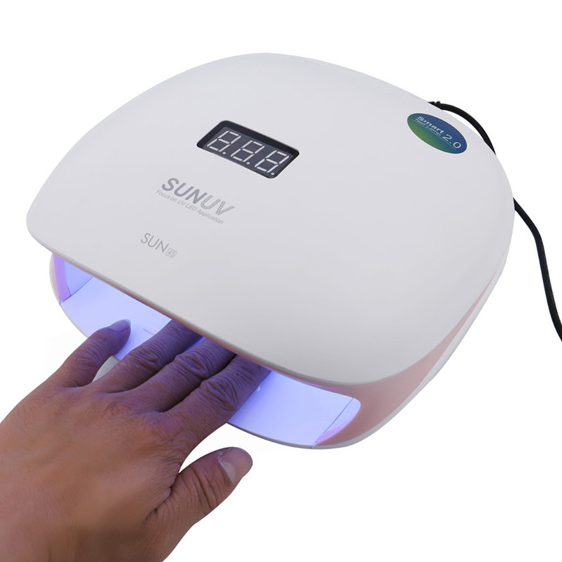 2 in 1 Smart Phototherapy Nail Dryer LED Lamp Machine SUN4s 48W Nail Lamp For Curing Nail Gel Polish LED UV Lamp for Finger Toe-image-436978442