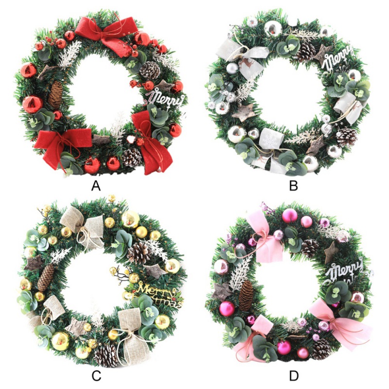 

Christmas Door Wreath Artificial Fir Green Spruce Natural Cones Berries Xmas
