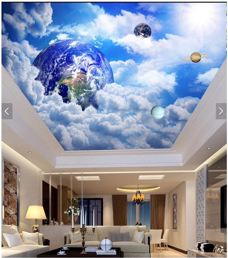 

WDBH 3d ceiling mural wallpaper custom photo Fantasy universe starry sky nebula room home decor 3d wall murals wallpaper for walls 3 d, Non-woven