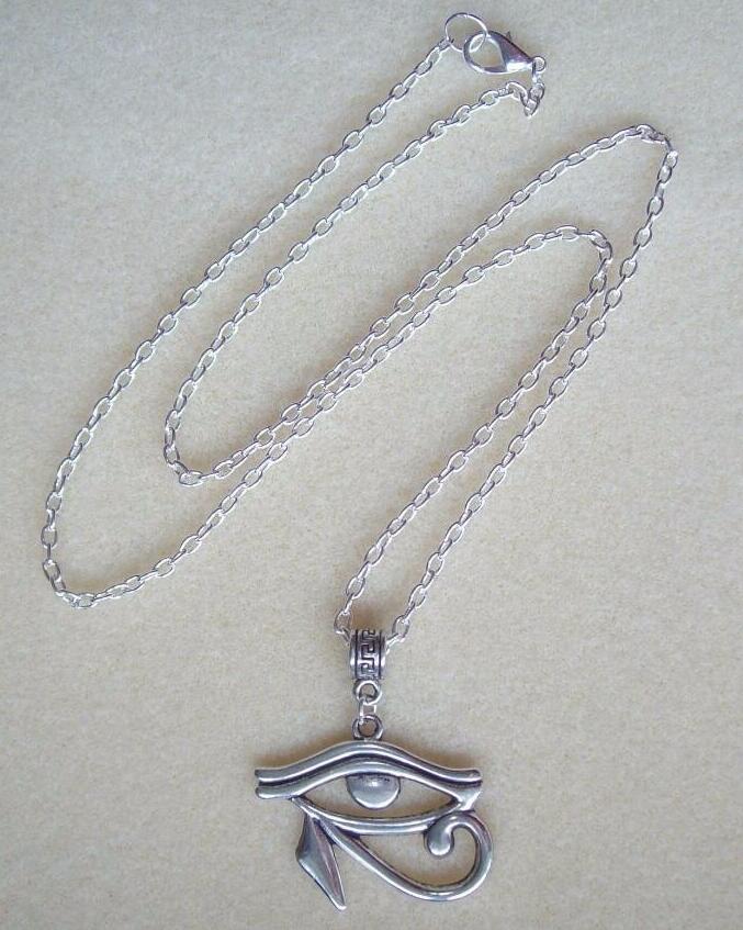

Vintage Eye of Horus Eye of Ra Wedjat Protective Amulet Pendant Necklace Charm Punk Gothic Jewelry Wicca Pagan Necklace - 74