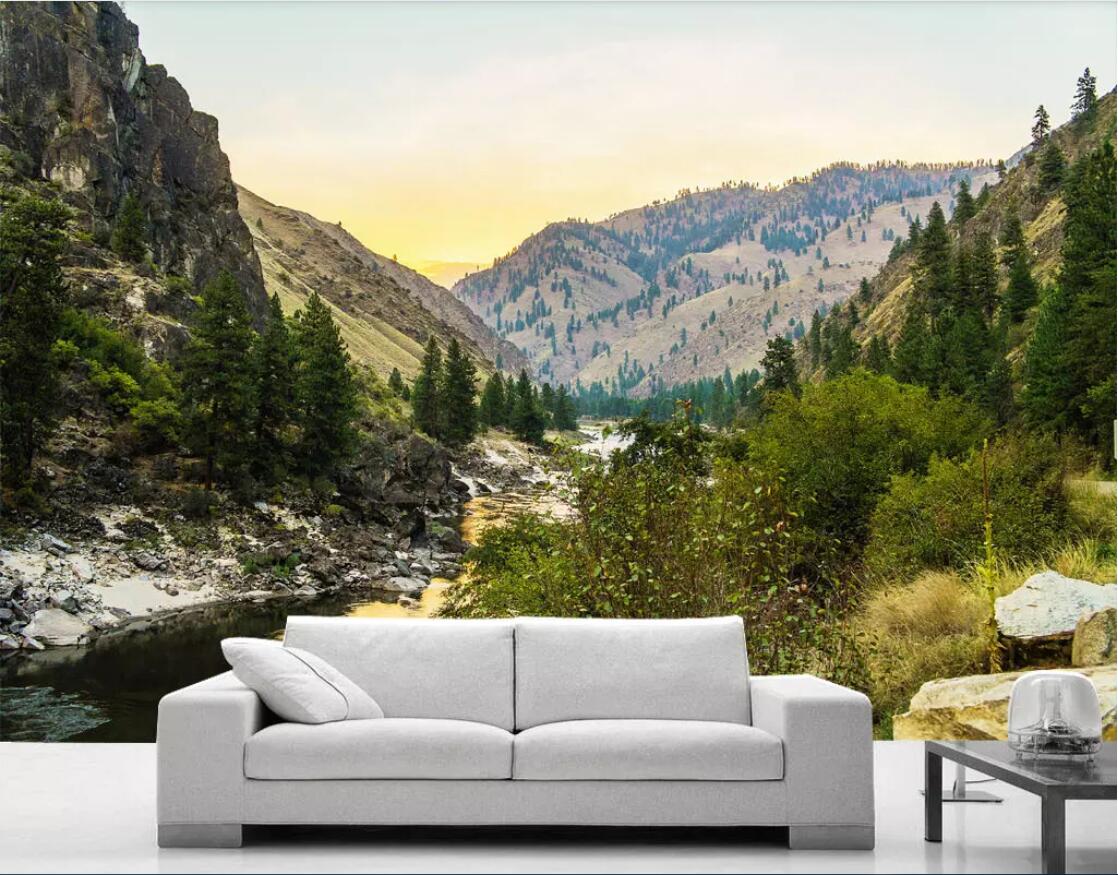 

3d wallpaper custom photo murals American Idaho Salmon Salmon River Valley North American Landscape Background Wall wallpaper for walls 3 d, Picture shows