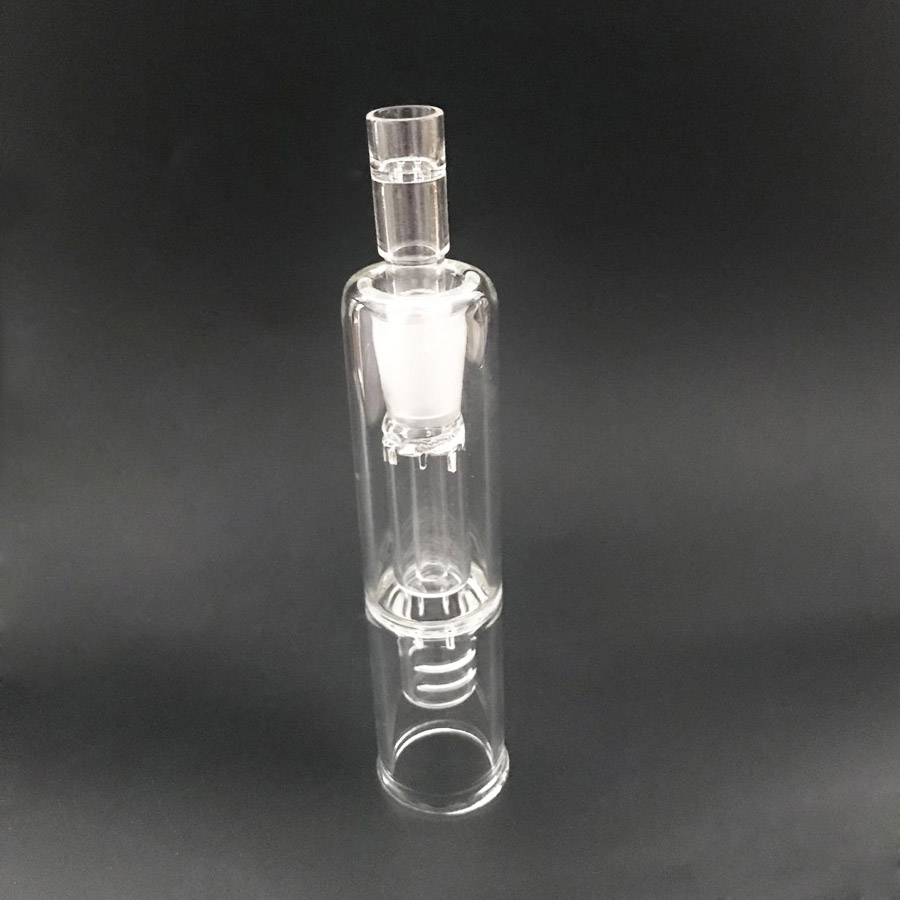 

Pro Vertical Vaporizer solo air Mouthpiece Stem Glass Bubbler with 14mm Titanium Quartz Nail for Water pipe Concentrate Oil Rigs