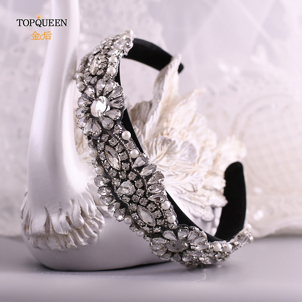 

TOPQUEEN S237-FG wedding rhinestone hair accessories bridal tiara headpieces silver rhinestone headband wedding hair jewelry