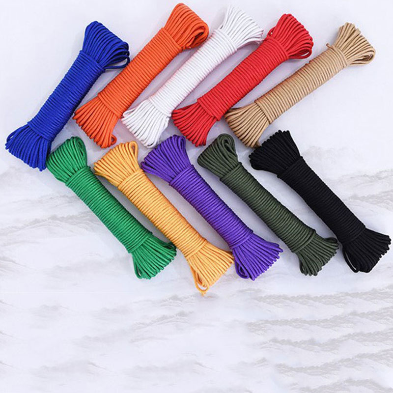 

2019 Hot Sale 2mm Rope Parachute Cord Camping Rope Clothesline Survival Parachute Cord, White