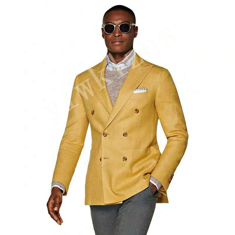 

Handsome Groomsmen Peak Lapel Groom Tuxedos Mens Wedding Dress Man Jacket Blazer Prom Dinner 2 Piece Suit(Jacket+Pants+Tie) 545, Same as image