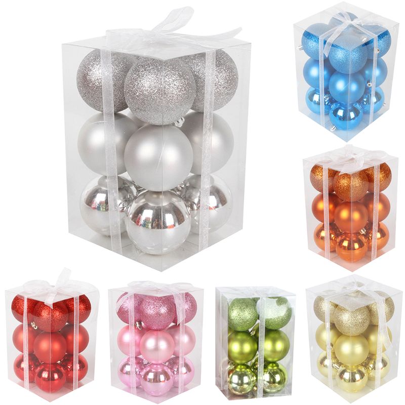 

12ct 2.4-Inch Christmas Balls Ornament for Xmas Trees Parties, Holiday Decor