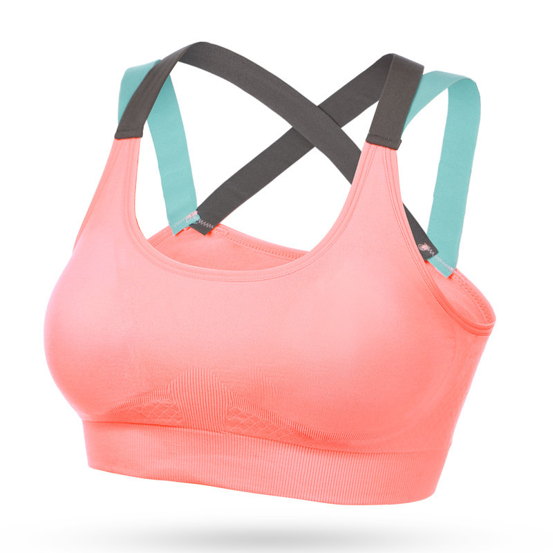 

New Arrival Women Cross-Back Sports Bra Sexy Back Sports Top Yoga Bras Push-Up Tranning Running Bra Fitness Sportswear Cutout, Black