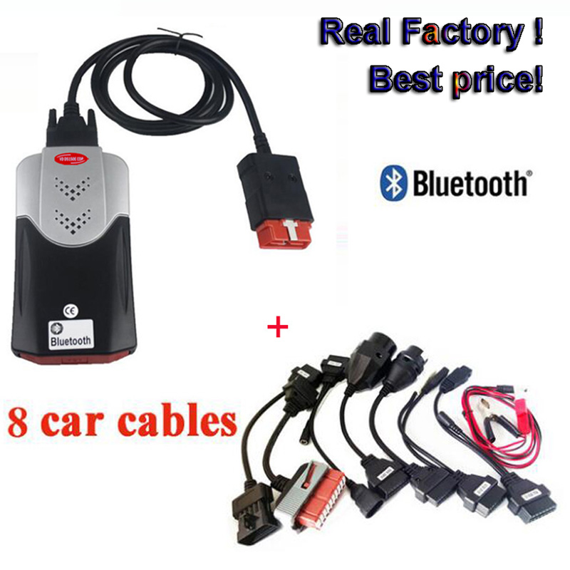 

for delphis ds150e autocoms cars trucks obd2 diagnostic repair tool add 8pcs car cables sets 2016.0 free keygen with bluetooth Free ship