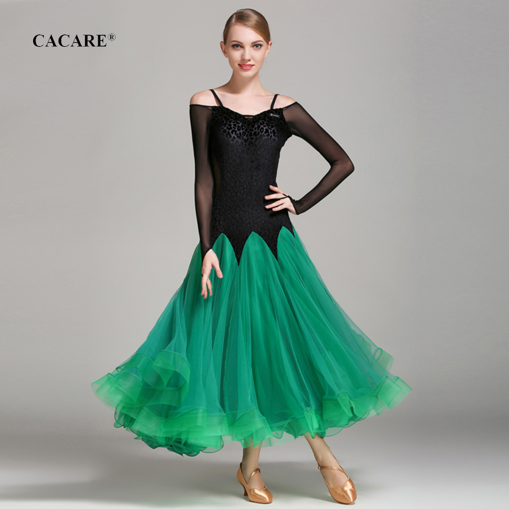 

Standard Dance Dresses SALE Ballroom Dance Competition Dresses Tango Waltz Dress Party Flamenco Costumes D0457 Big Sheer Hem, Blue