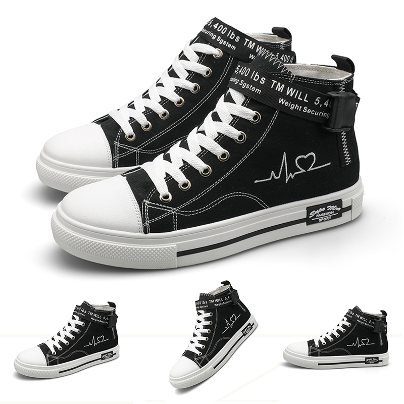 

Top Fashion women men Canvas shoes High Casual shoes Black White Red Platfom designer sneakers Homemade brand Made in China size 39-44, A1