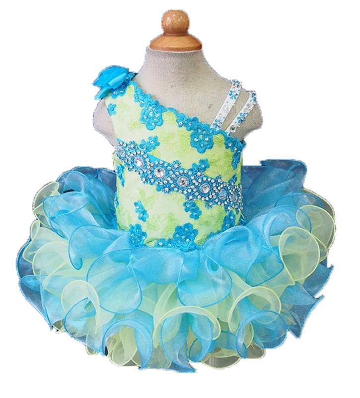 

Lace Appliques Toddler Infant Father Daughter Dance Ball Little Baby Girls Beaded Miss National First Pageant Cupcake Dresses, Black
